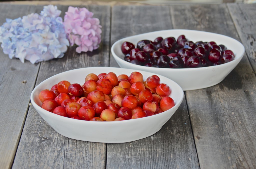 Pitted cherries