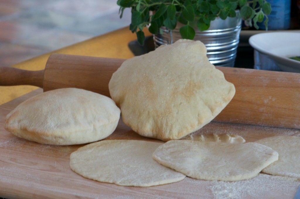 Homamade pita bread