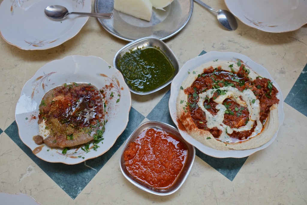 Hummus plates at Shlomo and Doron
