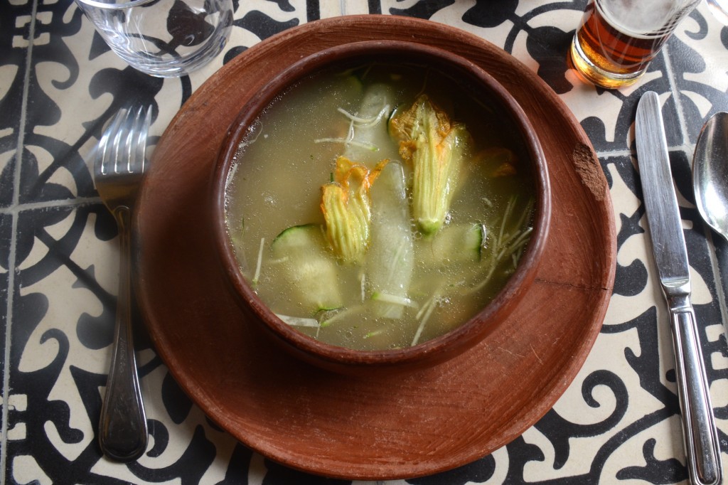 Corn and vegetables soup, Apoala