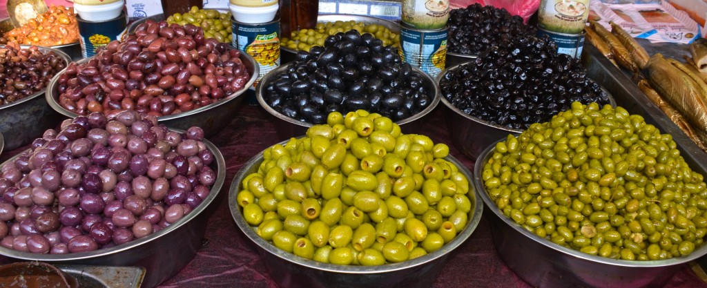 Olives in Carmel market, Tel Aviv