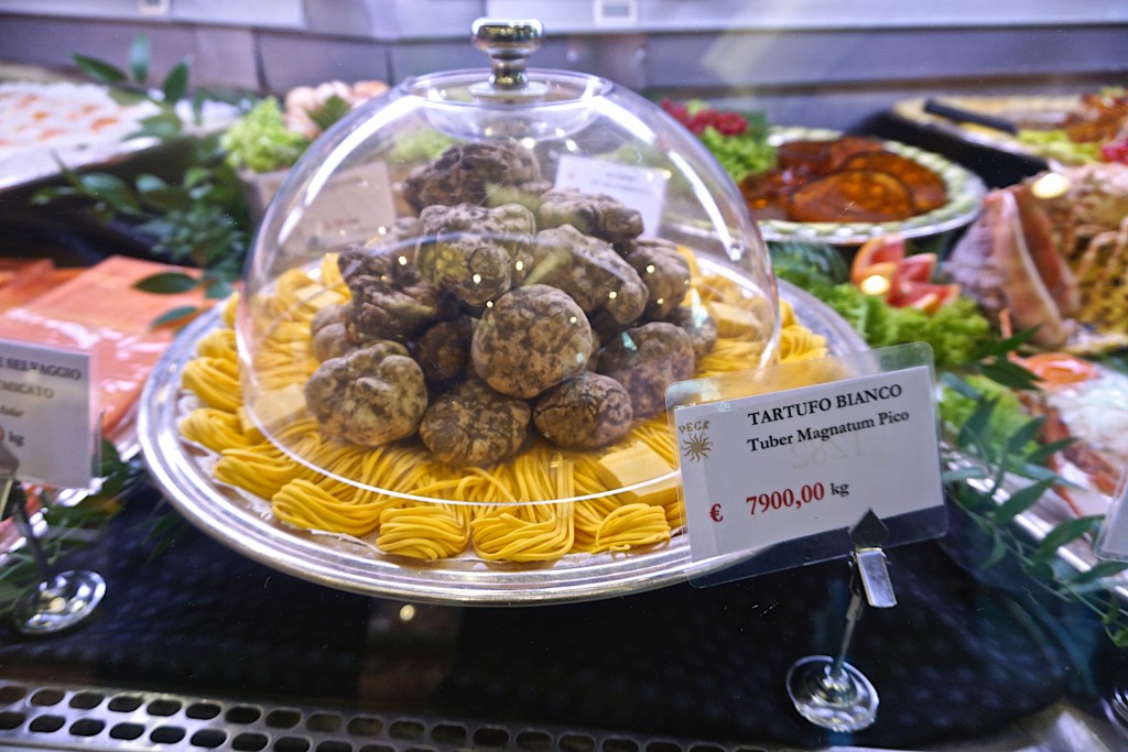 White truffles at Peck's Milano