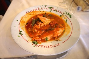 Fish in tangy tomato sauce, Gambero rosso, Vernazzia