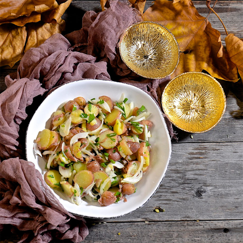 Potato salad with olive oil and sherry vinegar Olive Oil and Lemons