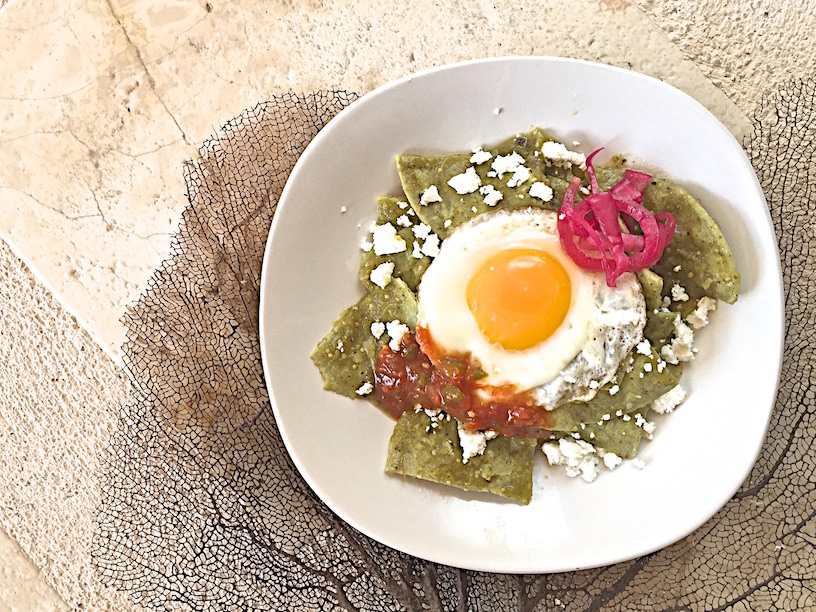 Chilaquiles with salsa verde