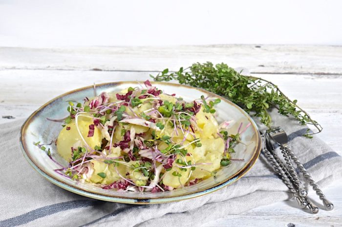 Potato and radicchio salad